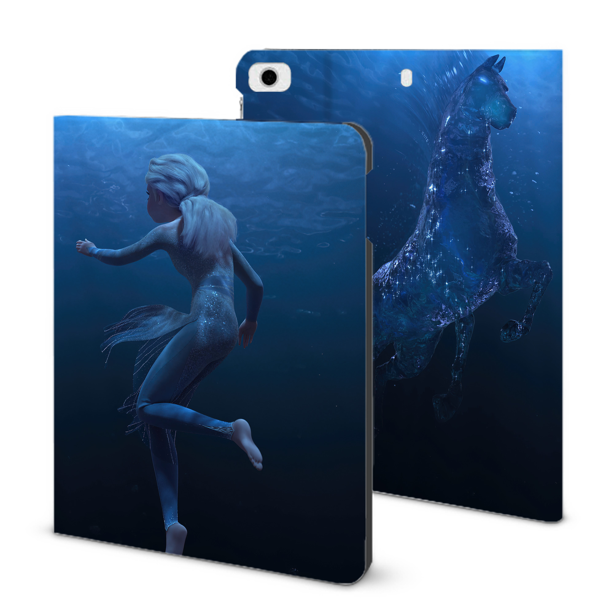 （画像用） アナと雪の女王 アンナ エルサ Frozen Anna Elsa IPad ケース ブック型 PUレザー TPU 耐衝撃 軽量 薄型 ペン収納なし 全面保護 IPad 各モデル対応